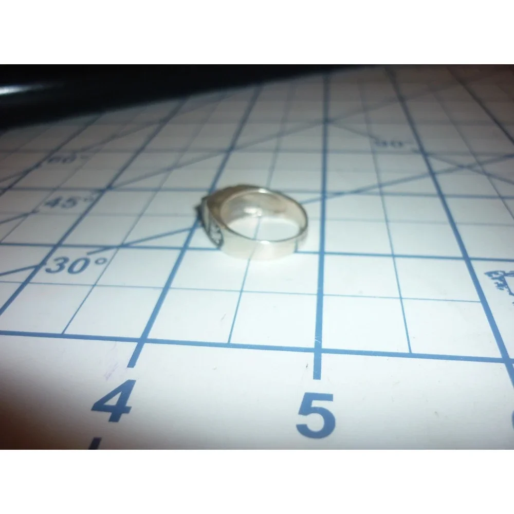 Sterling Silver Black Onyx Spider Ring Size 4.75 .925 Gothic Statement Band
